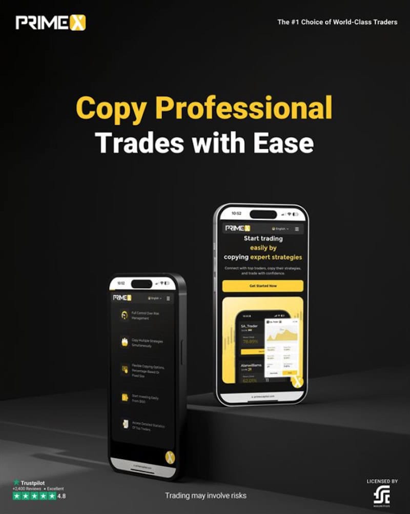 PrimeX Capital Empowers Traders with Easy Copy Trading & Real-Time Rewards